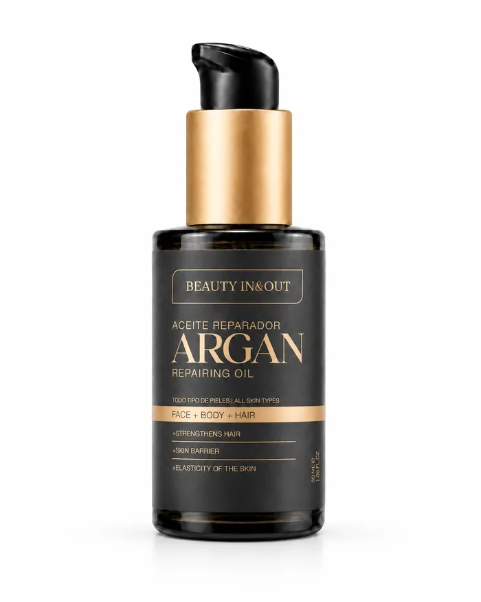 Frasco de aceite puro de argán